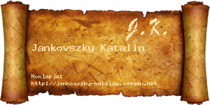 Jankovszky Katalin névjegykártya